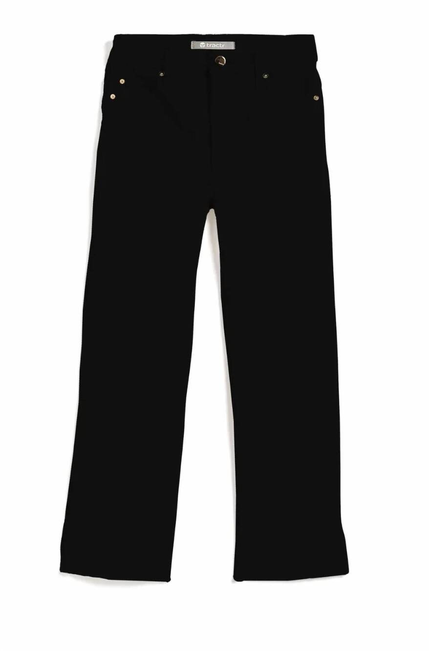 NEW TRACTR women's crop flare jeans in black